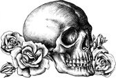 Skull n Roses Unmounted Rubber Stamps (CI-529)