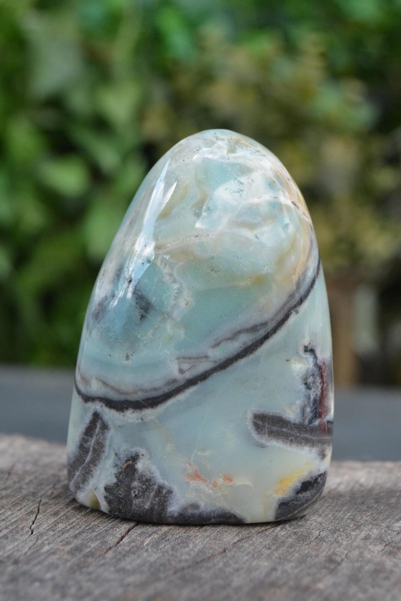 Edelsteen Amazoniet - Bergkristal - Toermalijn sculptuur