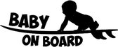 Baby On Board (wit) (20x15cm) Plank Jongen