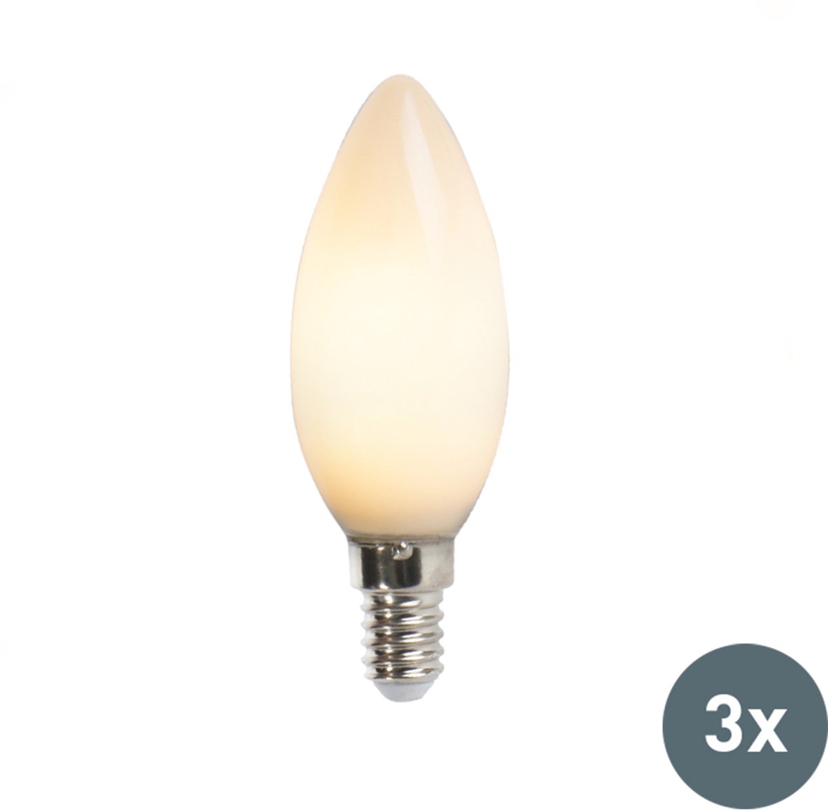 LUEDD Set van 3 E14 LED kaarslampen B35 opaal 2W 180 lm 2350K