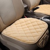 Autostoelhoes Voorkant 1 stuk Universeel - Auto Accessoires - Autohoes - Autostoel beschermer - Beige - Pluche