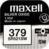 MAXELL 379 / SR521SW zilveroxide knoopcel horlogebatterij 3 (drie) stuks