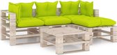 Medina 5-delige Loungeset met kussens pallet grenenhout