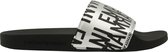 Emporio Armani Slippers - Maat 40 - Mannen - Zilver - Zwart