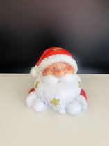Kerstman #2 - 28 cm - polyester - glitters - polyresin - polystone - hoogkwalitatieve kunststof - decoratiefiguur - interieur en tuin - geschikt voor binnen en buiten - cadeau - geschenk - kerstcollectie - kerstman - kerstdecoratie - kerstfiguur