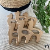 Houten Bijtring | Alpaca | Hout | Dieren | Hobby | DIY | Ringen | Kralen | Baby Shower | Kinderkamer | Fopspeen | Baby Mobiel | Cadeau idee | Doe het zelf | Baby | 100%  Onbewerkt | TheOldOme