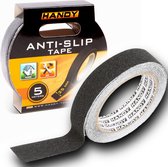 Handy - Anti-Slip Strip Tape Zelfklevend - 5M x 2,5 CM - voor Trap, Vloer, Drempel - Waterproof - voor Binnen en Buiten
