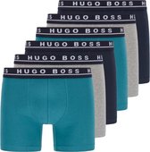 Hugo Boss 6-pack boxershorts briefs - blauw/grijs