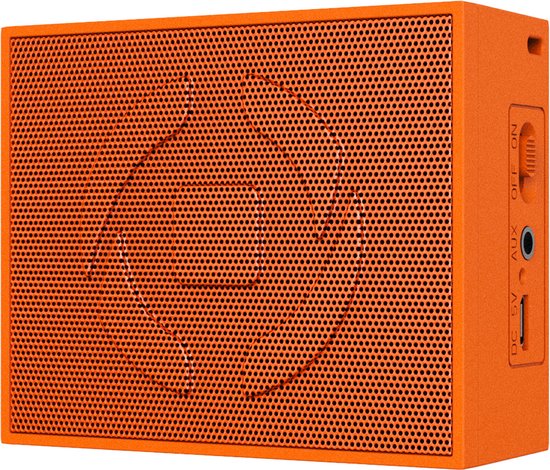 Bluetooth speaker Up Mini compact 2W oranje draadloos met Bluetooth en 3,5mm jack aansluiting