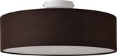 Plafonnieres - Plafondlamp - Afmeting lamp (HxØ) 17 x 45 cm - Fitting 3 x E27 - Kleur bruin & wit