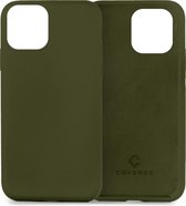 Coverzs Luxe Liquid Silicone case geschikt voor Apple iPhone 11 Pro - legergroen