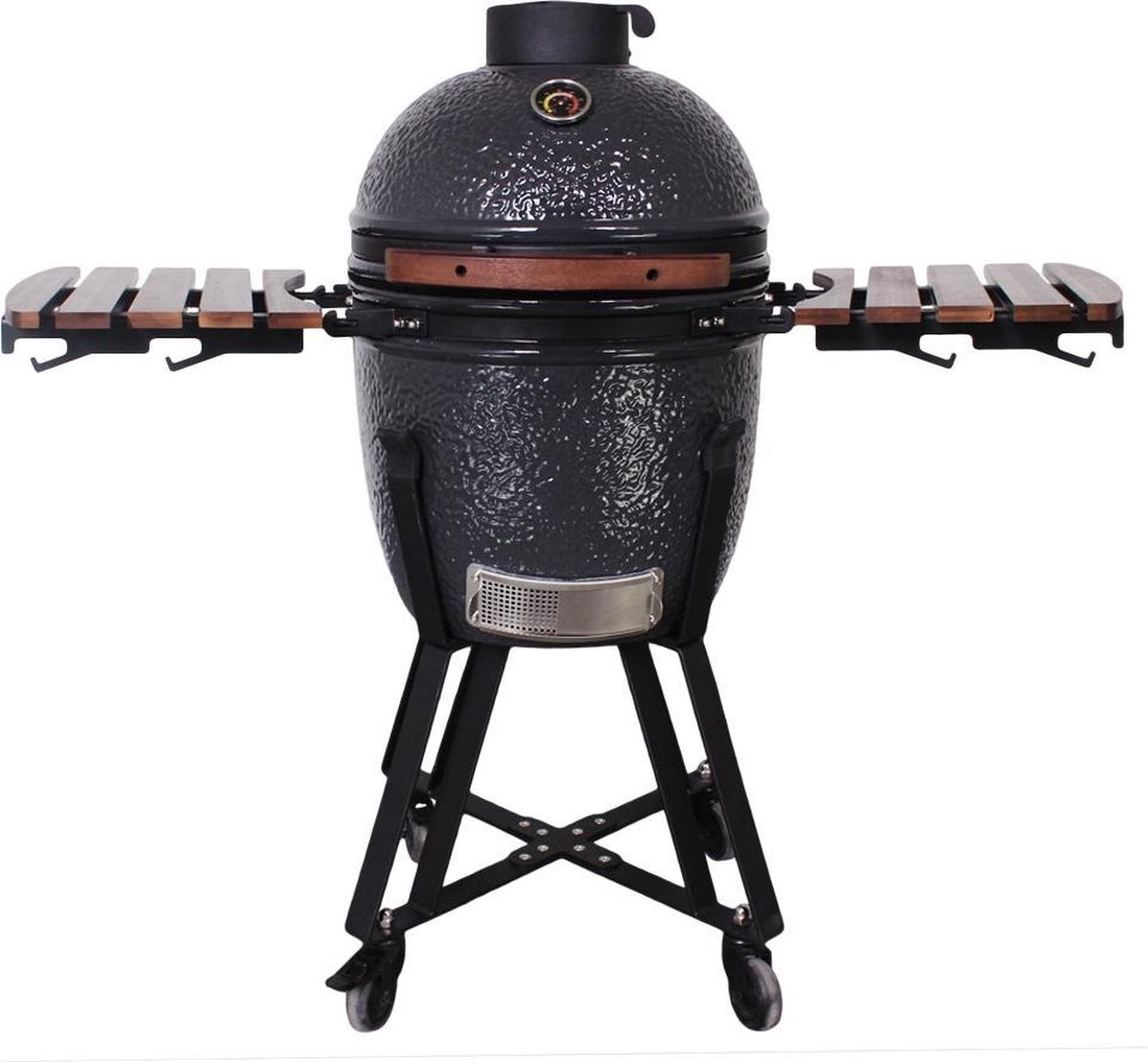 Kamado Experience | Kamado BBQ | 18 inch / Ø38 cm Grilloppervlak | Zwart | Houtskoolbarbecue | 3-4 personen