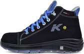 HKS Magic 1 M S1 dames werkschoenen - sneaker - veiligheidsschoenen - safety shoes - stalen neus - hoog model - lichtgewicht - Vegan - zwart/blauw - maat 41