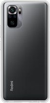 Hoesje Geschikt voor Redmi Note 10S Hoesje Siliconen Cover Case - Hoes Geschikt voor Redmi Note 10S Hoes Back Case - Transparant