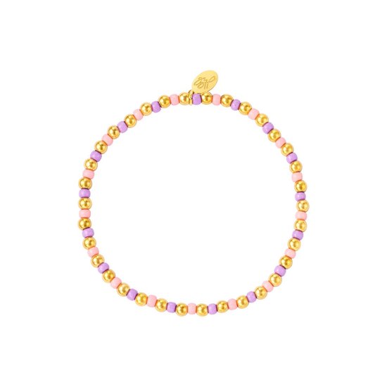 Bracelet perles colorées et dorées - Yehwang - Bracelets de perles - Taille unique - Or