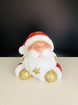 Kerstman #11 - 28 cm - polyester - glitters - polyresin - polystone - kunststof - decoratiefiguur - interieur en tuin - geschikt voor binnen en buiten - cadeau - geschenk - kerstco