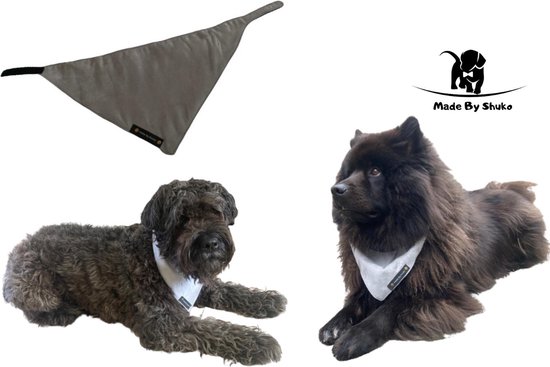 Bandana pour chien. Taille L dans les couleurs bleu foncé et gris clair. Peut être porté des deux côtés. Écharpe. foulard. Mode Chiens . vêtements de chien. Mode animaux de compagnie. MadeByShuko.