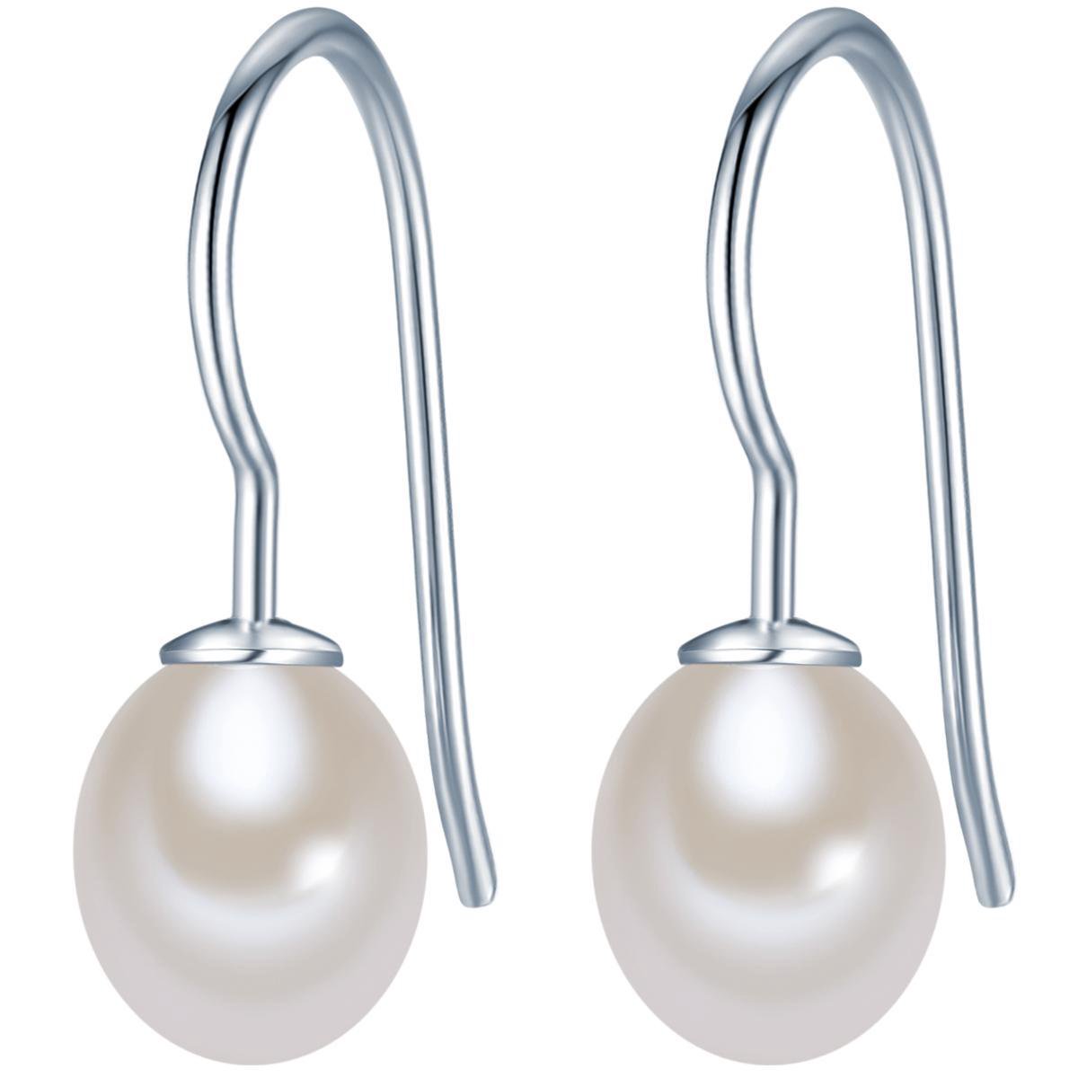 Valero Pearls Parel oorbellen Sterling zilver Gekweekte zoetwaterparels wit
