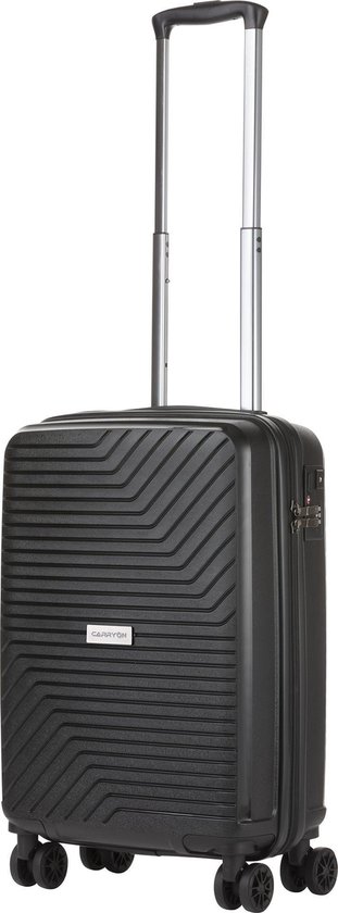 CarryOn Transport valise à main - Bagage à main USB 55cm - OKOBAN - Double roues - Fermetures éclair YKK - Noir