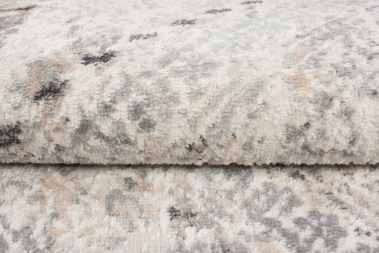 Tapiso Valley Tapis Salon Chambre Grijs Clair Mosaïque Design Abstraite Vintage Atmosphère Atmosphérique Durable Haute Qualité Tapis Taille - 200x300