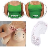 Inodes Invisible Bra inclusief tepelcovers - Plak BH - Borst lift - Boob lift - Decolleté - Push up BH - Push up tape - Borst lift tape - Transparant - 10 stuks (5 paar)