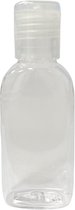 Flesje met flip dop 50ml transparant 10 stuks - leeg - hervulbaar - desinfectie flesje - reisflesje - diy flesje - dop met klepje - lege flesjes