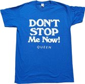 Queen Heren Tshirt -M- Don't Stop Me Now Blauw