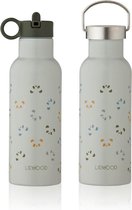 Duurzame Luxe RVS Dubbelwandige Thermosfles Drinkbeker Waterfles 500 ml Neo Panda Dove Blue Multi Mix | Liewood