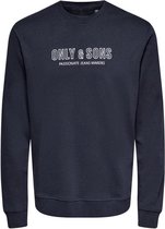 ONLY & SONS ONSALBERTO LIFE REG LOGO CREW NECK SWEAT Heren Trui  - Maat XXL