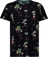 DEELUXE T-shirt met tropische print PAPEETE Black