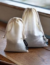 Cotton Bag with Drawstrings (5 Pieces) (Natuur)