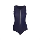 Dames lycra swimsuit L blauw