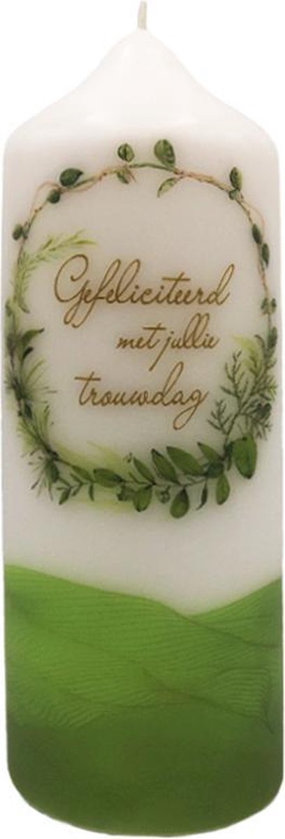 Huwelijkskaars Felicitatie Bruiloft Cadeau Kaars Geschenk Kaars