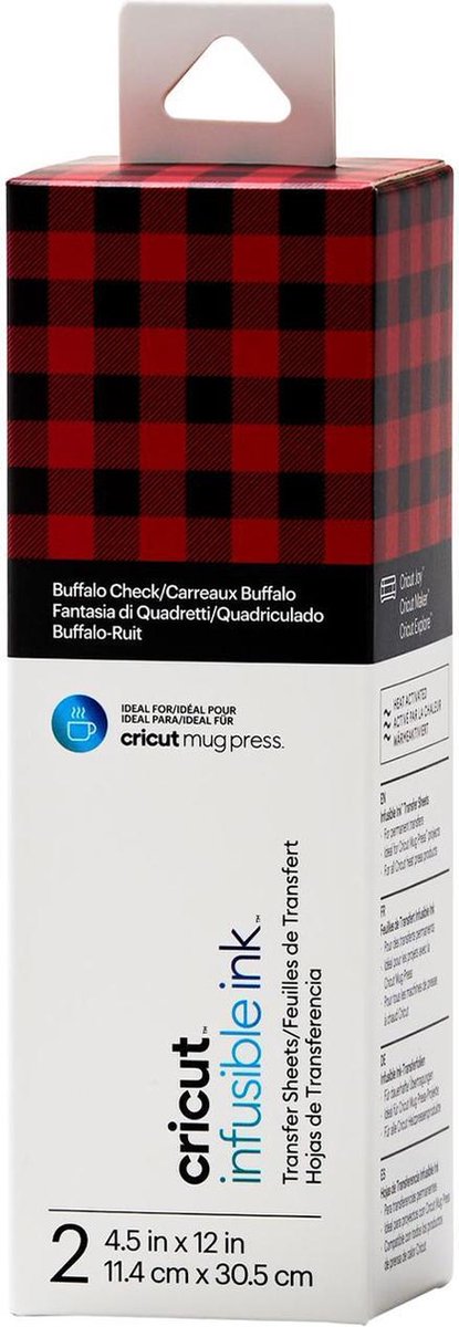 CRICUT Infusible Ink Transfer Sheets 2-pack (Buffalo Check) ideal size for MugPress