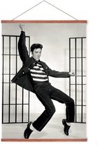 Poster In Poster Hanger - Elvis Presley - Cadre Bois - Zwart/ Wit - 70x50 cm - Système d'accrochage