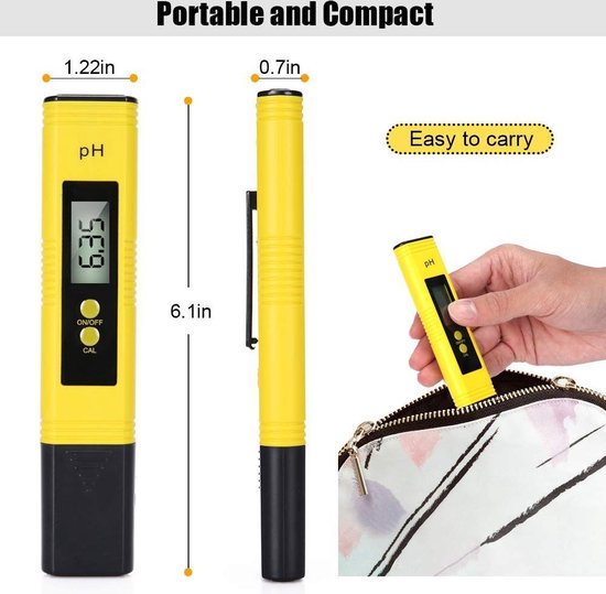 LUSQ - Digitale pH meter Batterijen en NL Gebruiksaanwijzing - Voor zwembad, aquarium, grond - LUSQ®
