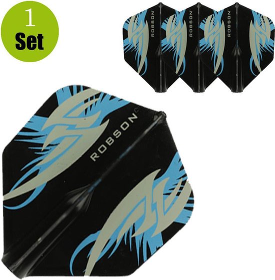 Robson Standaard Tribal Dartflights - Zwart van Robson — afbeelding 2