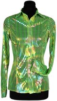 Shirt disco dame groen | Disco '80'/90 | Maat S