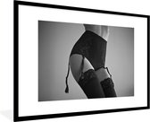 Fotolijst incl. Poster - Erotische lingerie op een grijze achtergrond - 120x80 cm - Posterlijst