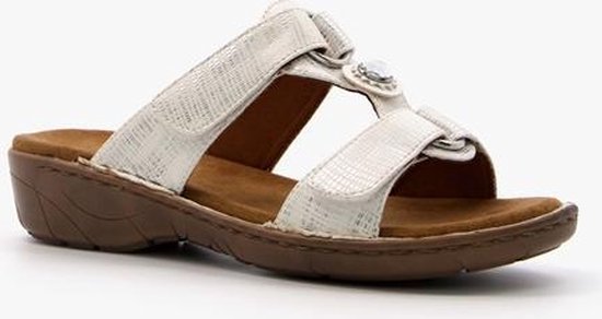 Jenny leren dames slippers - Wit - Maat 36 - Echt leer | bol.com