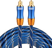 By Qubix ETK Digital Toslink Optical kabel 5 meter - audio male to male - Optische kabel BLUE series - Blauw audiokabel soundbar