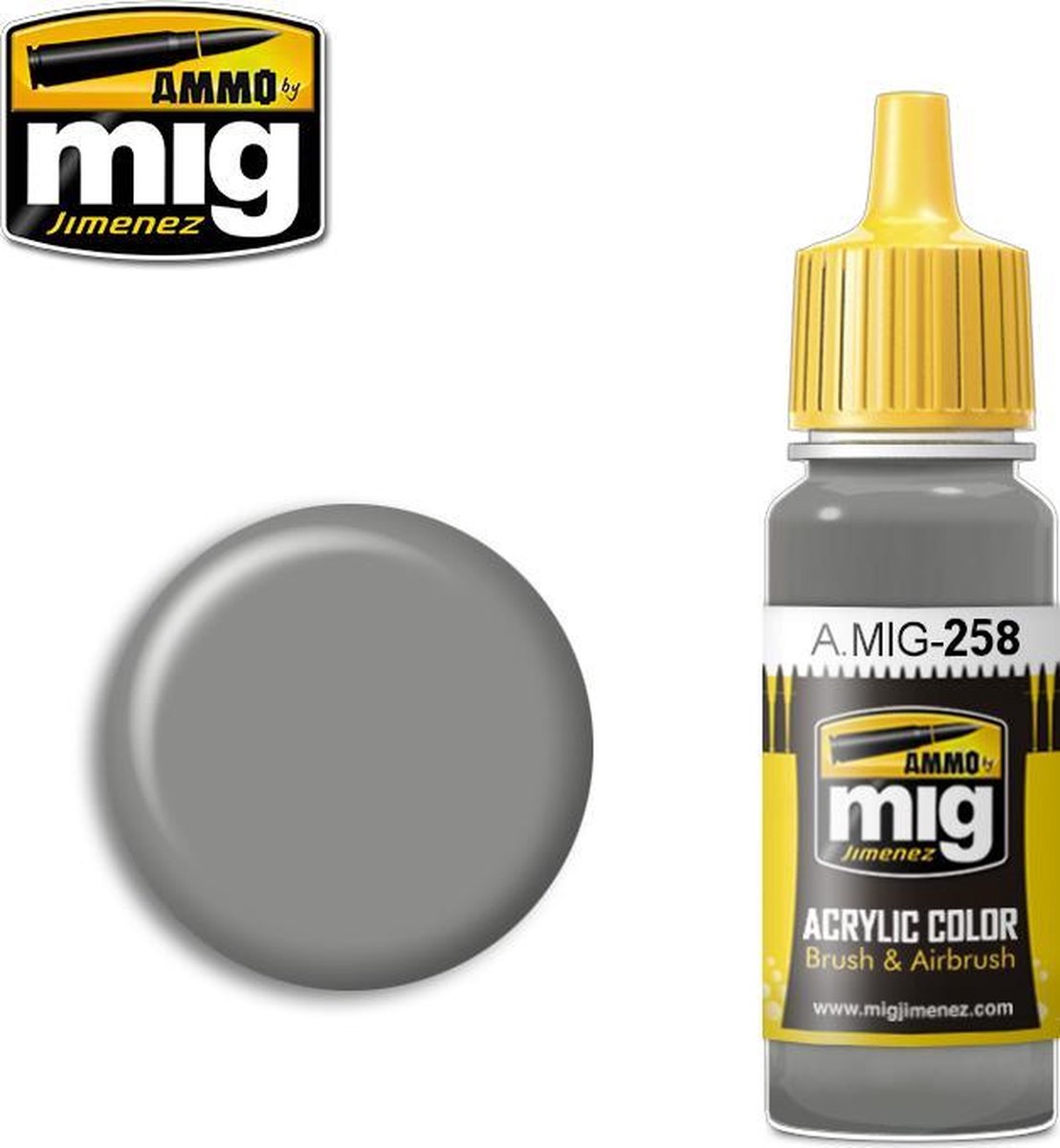Mig - Ija Grey Green 17 Ml - MIG0258 - modelbouwsets, hobbybouwspeelgoed voor kinderen, modelverf en accessoires