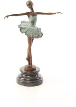 Beeldje - brons - balletdanseres - 29,5cm hoog