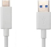 USB A 3.0 naar USB C kabel - 1 meter - wit - versterkt.