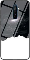 Voor OPPO Realme X2 Pro Sterrenhemel Geschilderd Gehard Glas TPU Schokbestendige Beschermhoes (Kosmische Sterrenhemel)