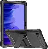 Voor Samsung Galaxy Tab A7 10.4 (2020) siliconen + pc schokbestendige beschermhoes met houder (zwart)