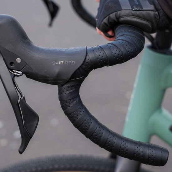 LEXICANMHS Guidon De Vélo Imperméable, Antidérapant Et Absorbant Les Chocs Avec Aspect Cuir Pour Vélos De Route Et Cyclisme Urbain, Avec Bouchons De Guidon En Alliage D'aluminium, 200 X 3 Cm,brun