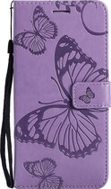 Mobigear Butterfly Telefoonhoesje geschikt voor OPPO A94 5G Hoesje Bookcase Portemonnee - Paars