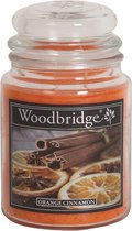 Woodbridge Orange Cinnamon 565g Large Candle met 2 lonten