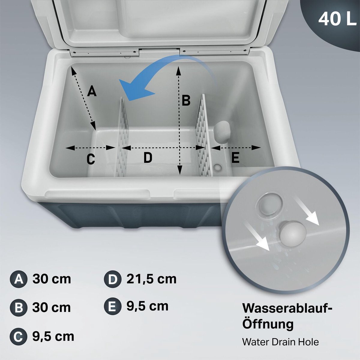 Glacière Électrique TILLVEX 40L Avec Roulettes - Mini Réfrigérateur 230V